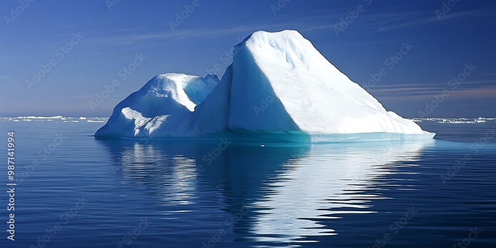 Polar icebergs, Arctic cold, frozen ocean.
Polar icebergs, Arctic cold, frozen ocean.