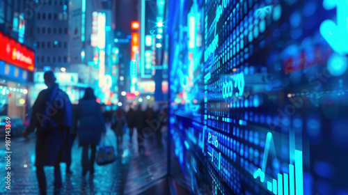 Wallpaper Mural The City with Digital Display Torontodigital.ca