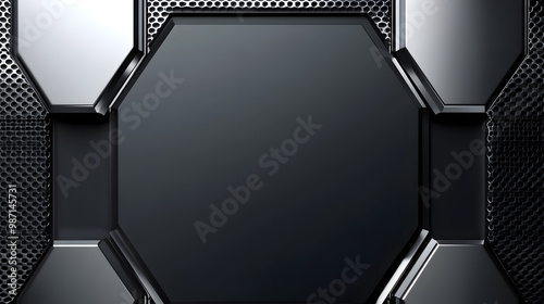 Silver Hexagonal Tech Frame 80