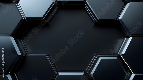 Hexagonal Dark Tech Frame 81