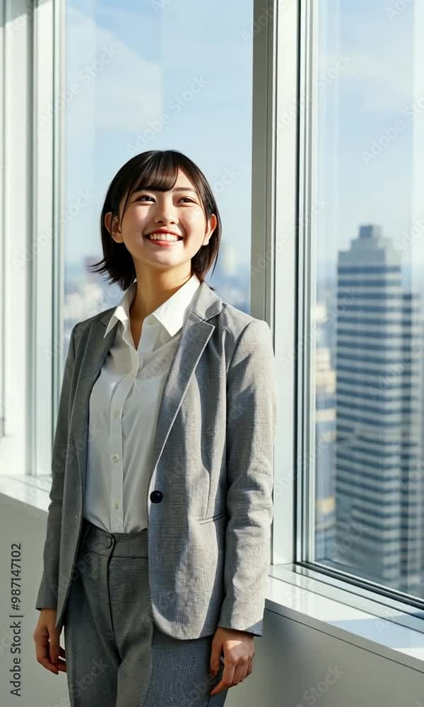 笑顔のビジネスウーマン