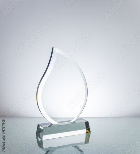 Crystal Award Isolated Product Photograph