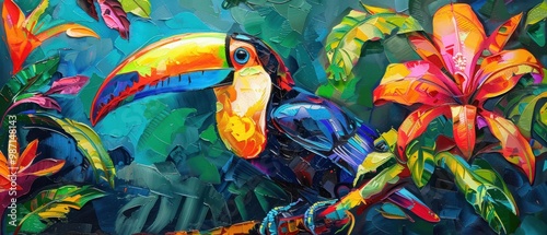 beautiful colorful toucan in Costa Rica