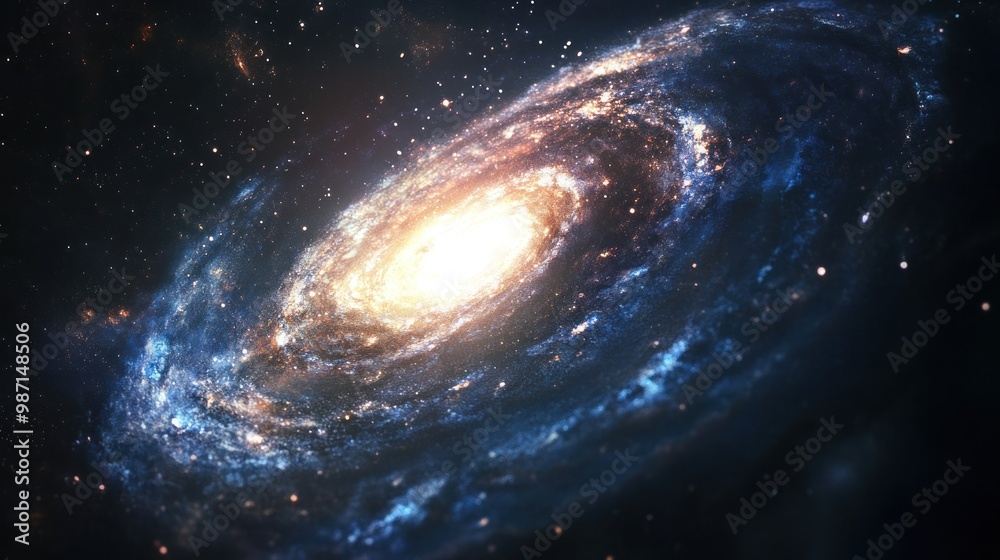 Spiral Galaxy in Deep Space