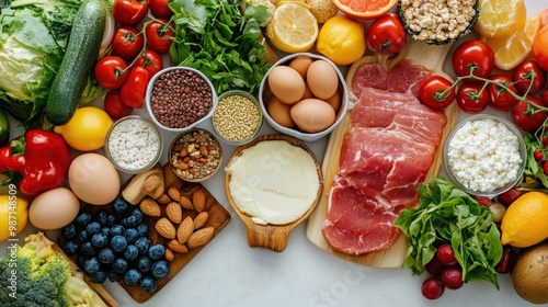 Fototapeta Naklejka Na Ścianę i Meble -  Food Variety for a Healthy Diet