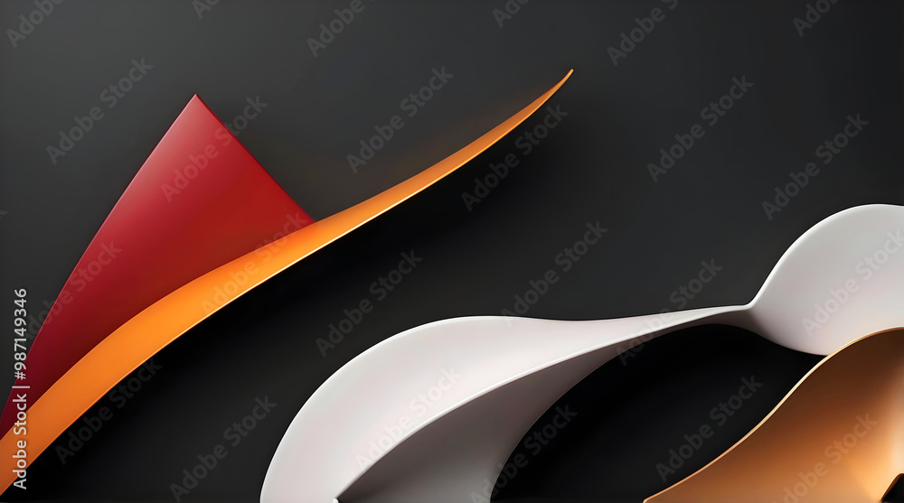 Modern abstract aesthetic background design, autumn colours, art wallpaper, template
