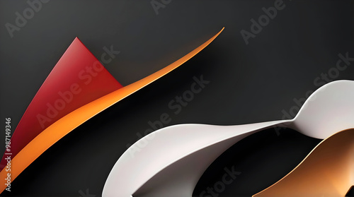 Obraz na płótnie Modern abstract aesthetic background design, autumn colours, art wallpaper, template w salonie