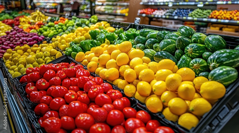 Fresh Produce in a Grocery Store Fresh Produce in a Grocery Store