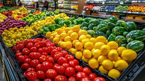 Fresh Produce in a Grocery Store