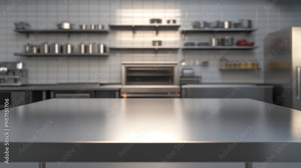 Stainless Steel Countertop in a Modern Kitchen Stainless Steel Countertop in a Modern Kitchen