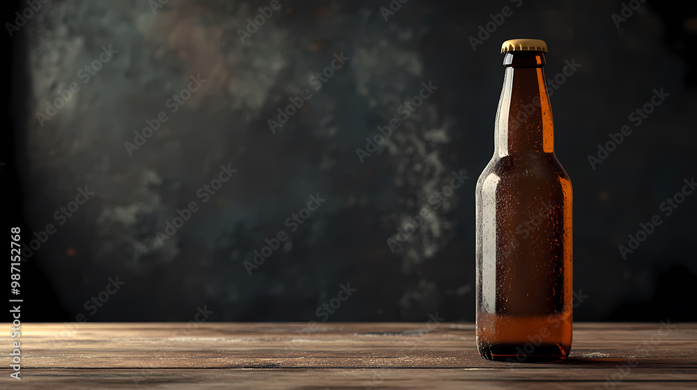 The textured beauty of a chilled beer bottle The textured beauty of a chilled beer bottle