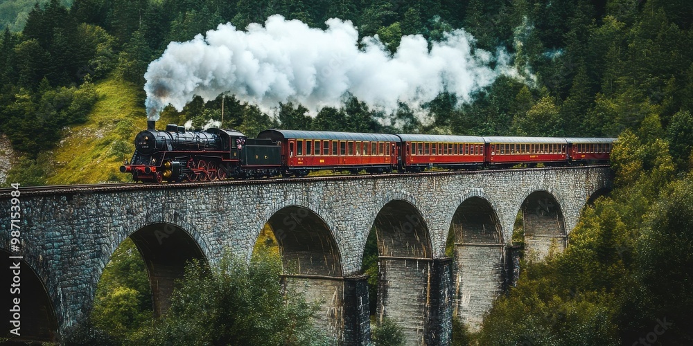 custom made wallpaper toronto digitalsteam train crossing a bridge