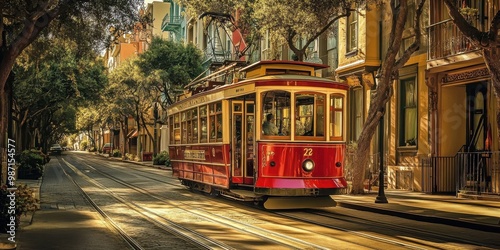 Wallpaper Mural vintage tram in a historic district Torontodigital.ca