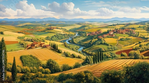 Tuscan Valley Landscape