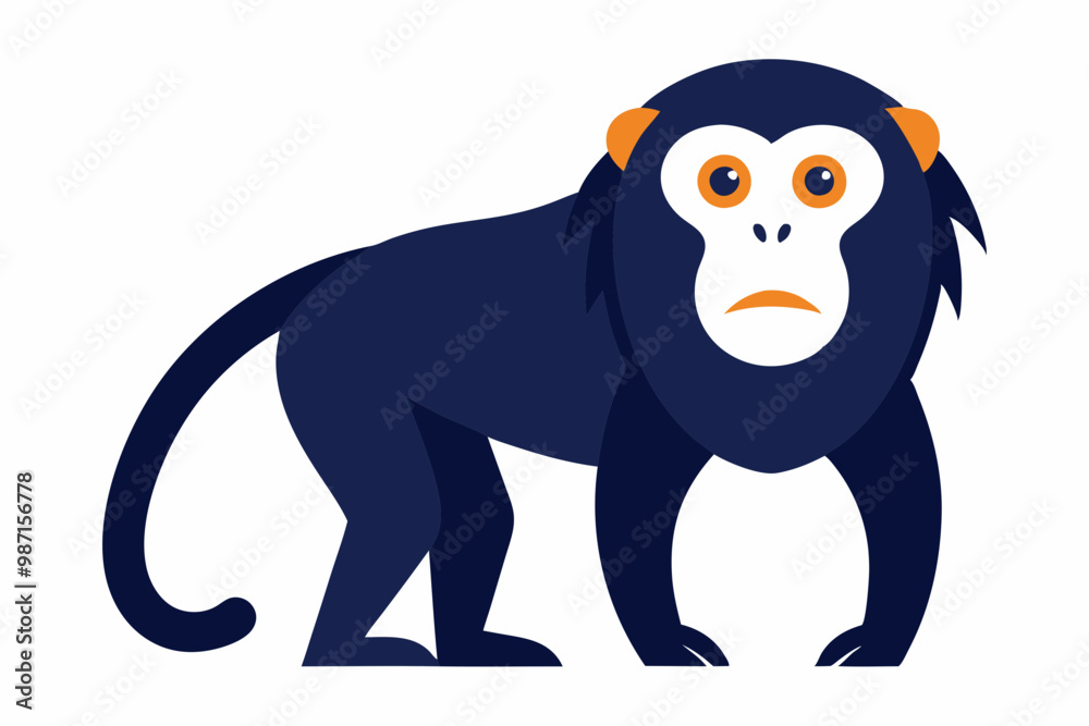 Howler monkey vector design on a white background Howler monkey vector design on a white background