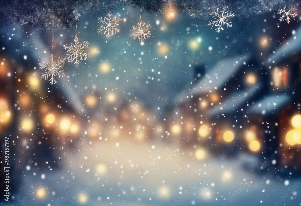 Fototapeta premium Christmas decorations and gifts, background for new year celebrations, winter fairy tale