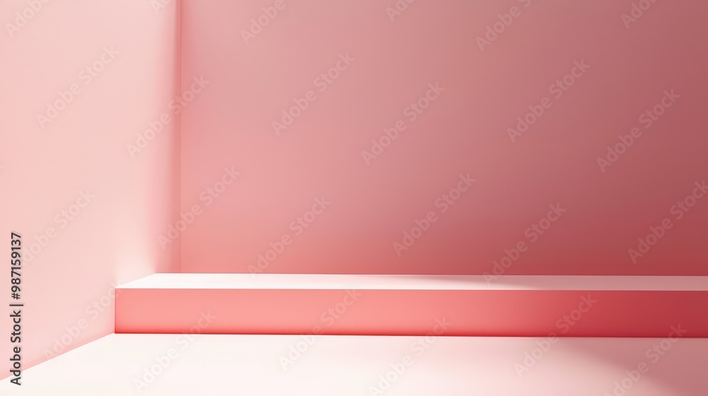 Minimalist pink interior wall background with soft lighting and shadows, perfect for modern design and creative projects. Minimalist pink interior wall background with soft lighting and shadows, perfect for modern design and creative projects.