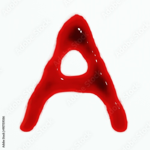 red wine or blood alphabets font for design or food concept