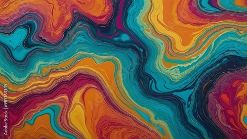 fluid art of textured layers flat surface background