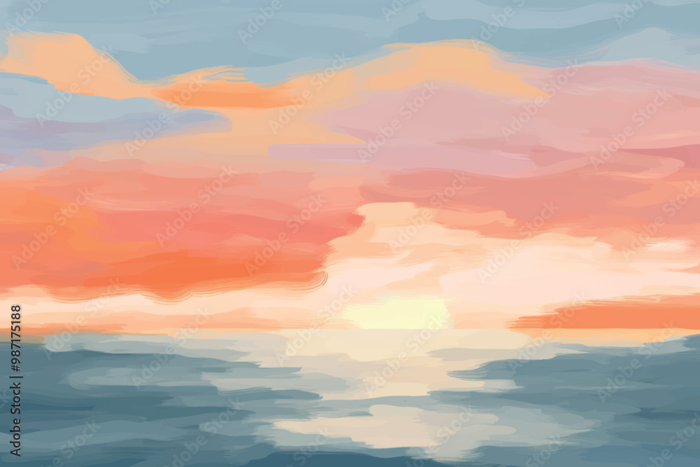 Painting ocean water sky. Painting ocean water sky.