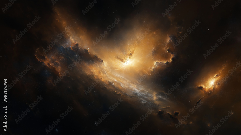 view from space to a  galaxy and stars , space galaxy background , a galaxy nebula
