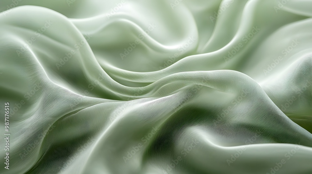 Green Silk Fabric Texture. Green Silk Fabric Texture.