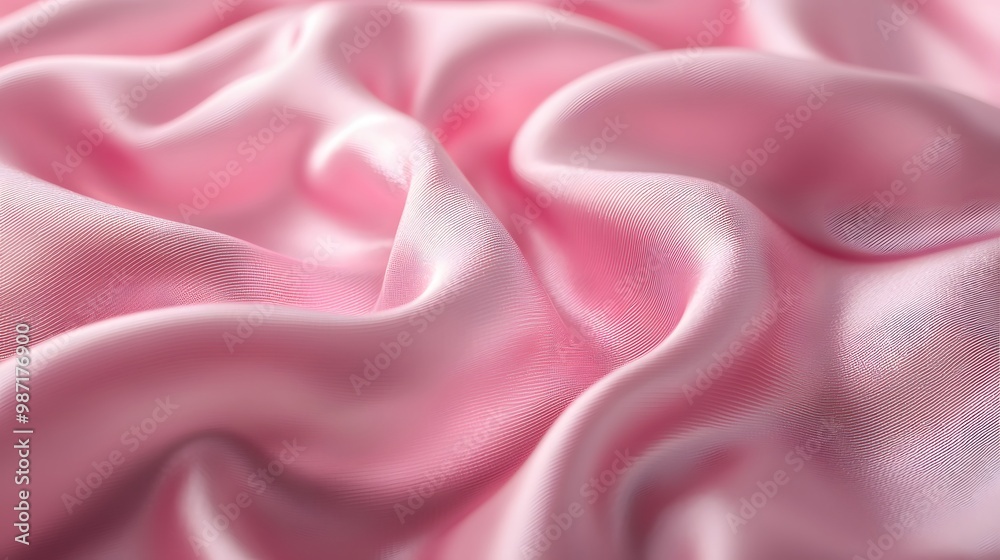 Obraz premium Pink Satin Fabric Drape.