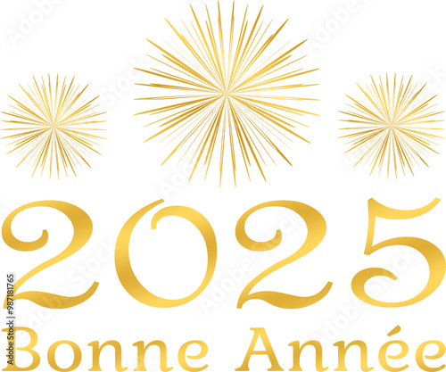 Obraz na płótnie 2025 - bonne année w salonie