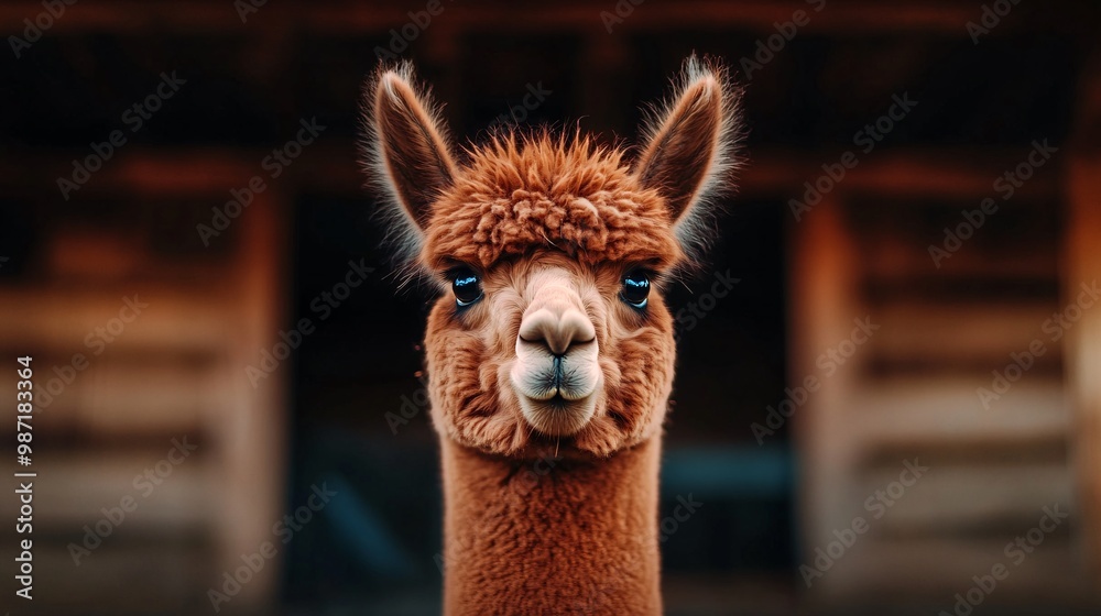 Obraz premium adorable alpaca portrait
