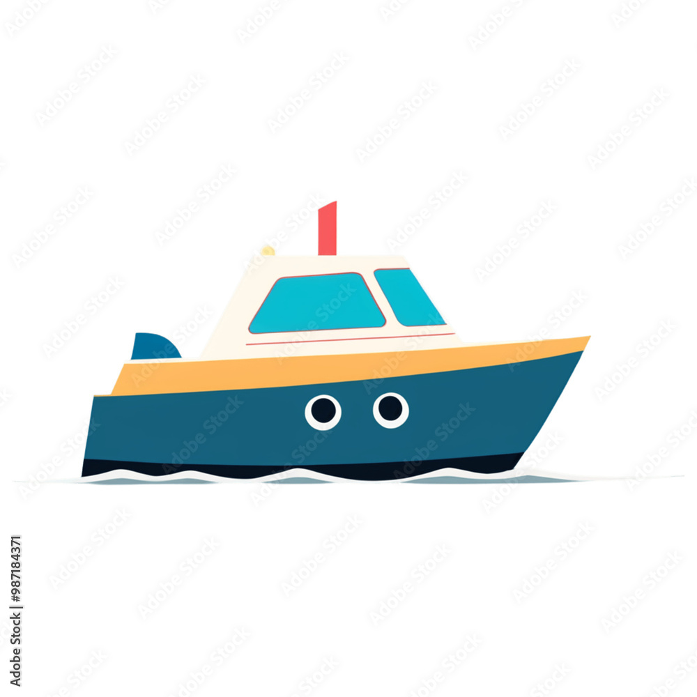 Charming Cartoon Sailboat