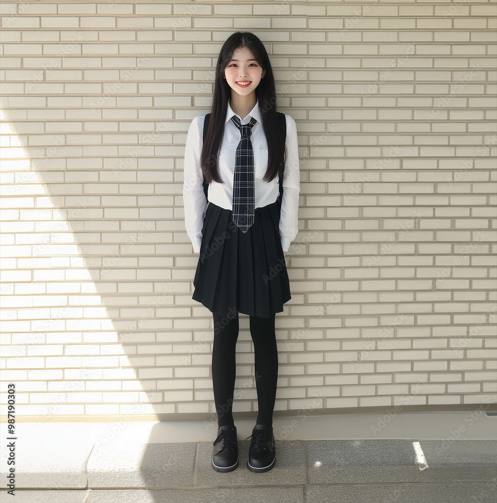 student, girl, tall student, girl, tall