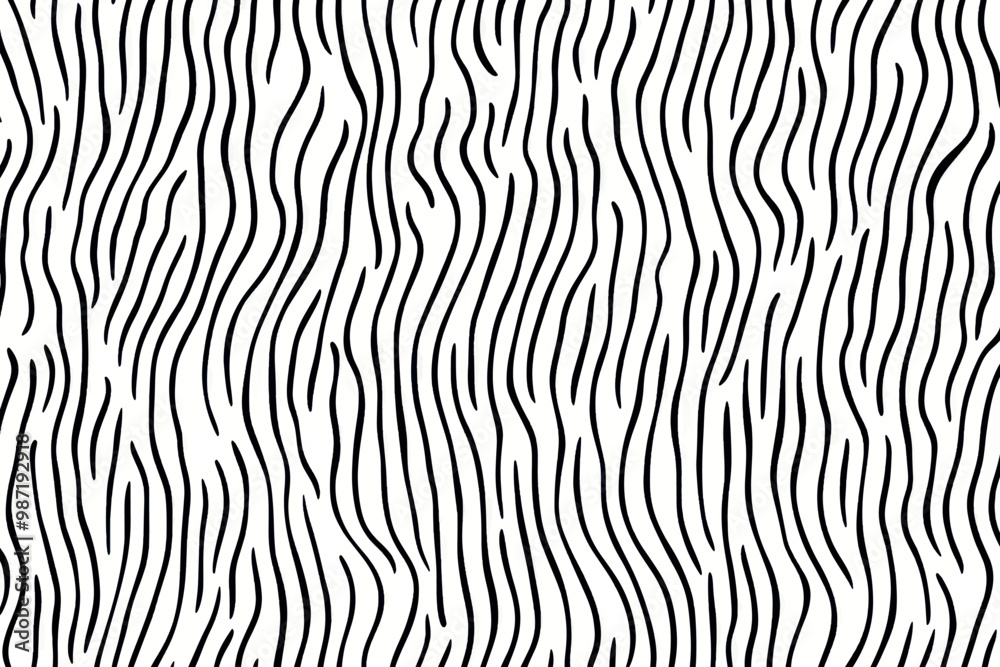 Abstract black wavy lines