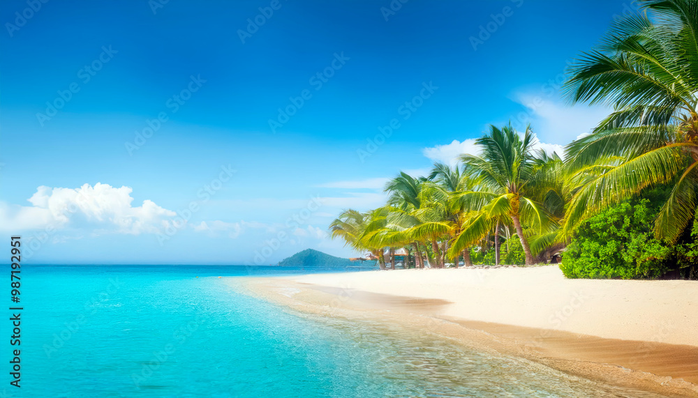 Summer Resort Beach Sea Relax Travel Vacation Palm Tropic Copy Space Banner Background Hotel Summer Resort Beach Sea Relax Travel Vacation Palm Tropic Copy Space Banner Background Hotel