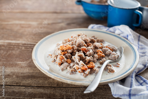 Buckwheat mush photo