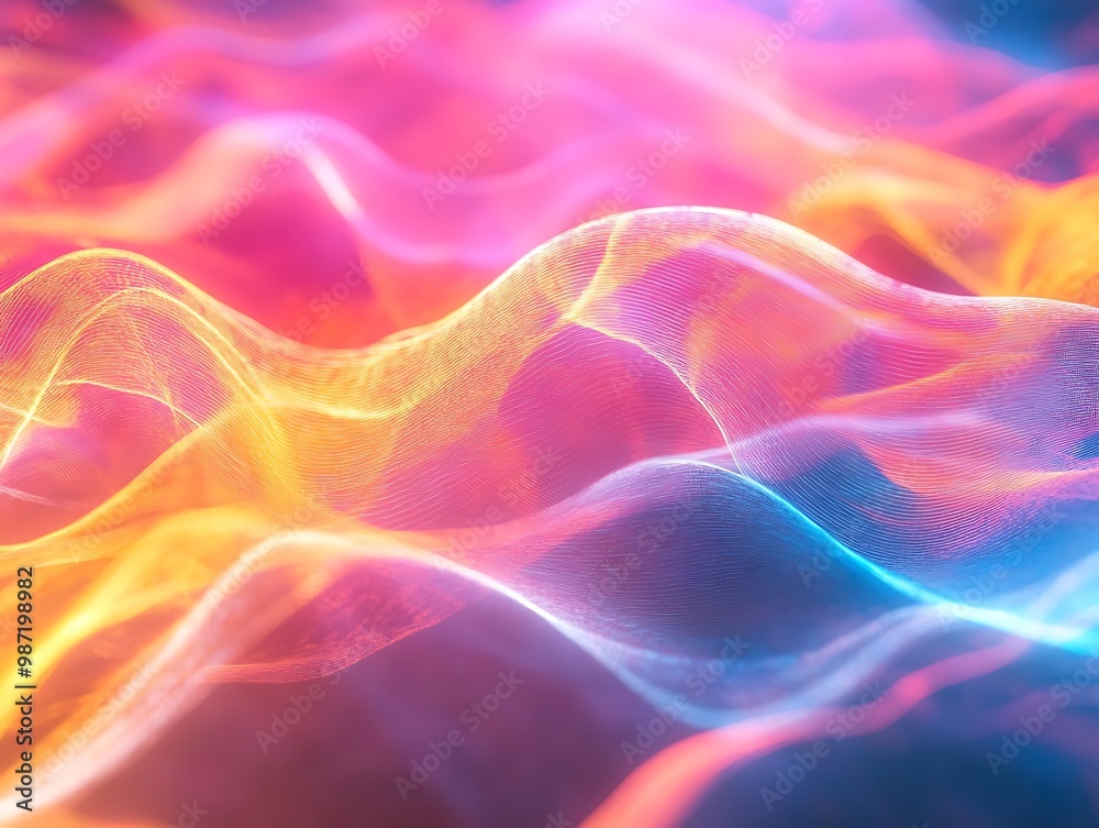 abstract background with glowing waves abstract background with glowing waves