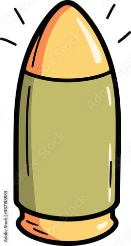 Vector Bullet Illustration with Vibrant Colors