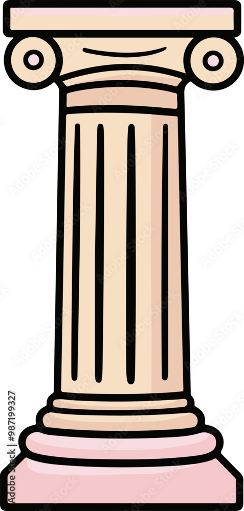 Stylized Vector Design of a Classical Column Stylized Vector Design of a Classical Column