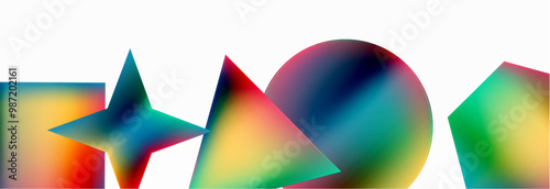 Fluid color geometric shapes abstract background. Vector Illustration For Wallpaper, Banner, Background, Card, Book Illustration, landing page