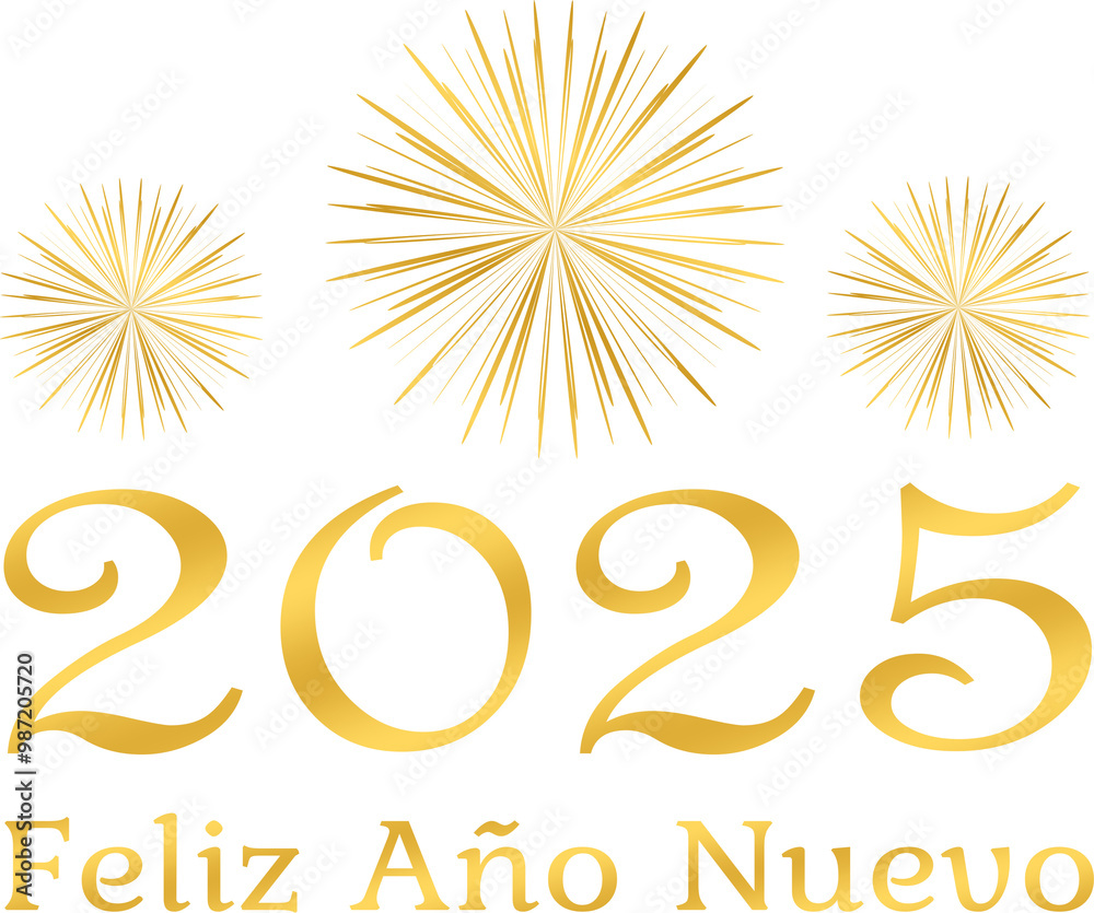 Obraz premium 2025 - feliz año nuevo