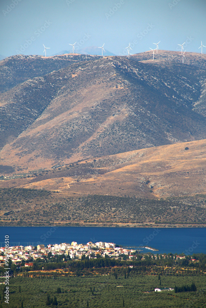 Obraz premium delphos greece with stone classical ruins