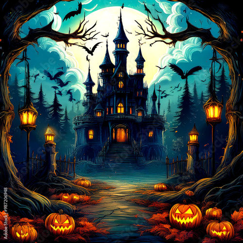 Castle Scary Pumpkins