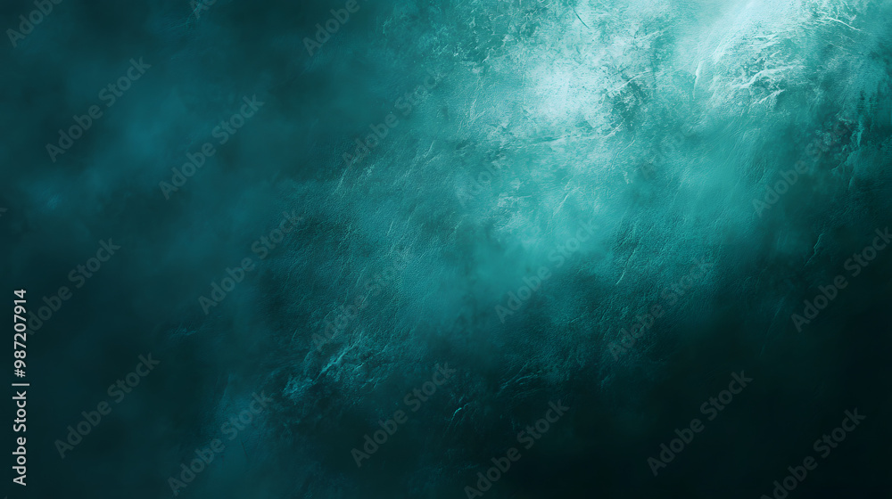 Abstract teal green with blue grainy color gradient background and glowing noise backdrop Abstract teal green with blue grainy color gradient background and glowing noise backdrop