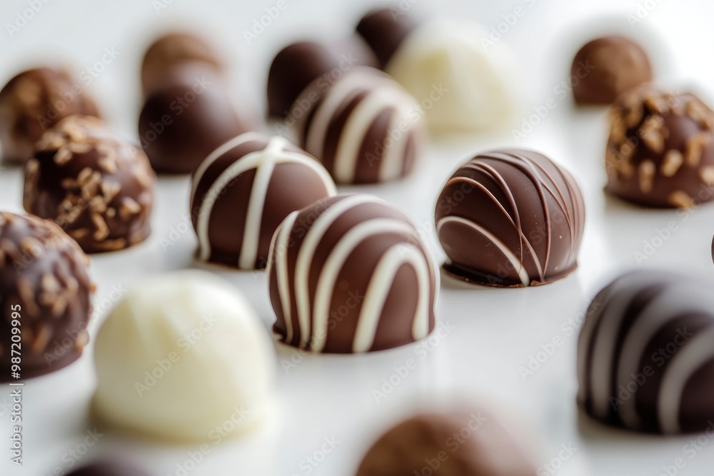 chocolate candy close up on a white , ai chocolate candy close up on a white , ai