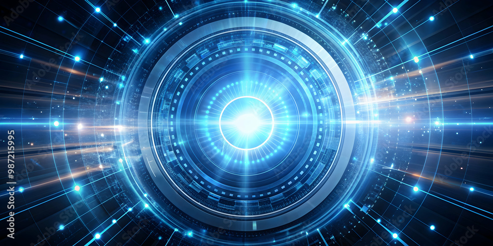 Obraz premium of a glowing, futuristic core representing the essence of technology , Technology, innovation, digital