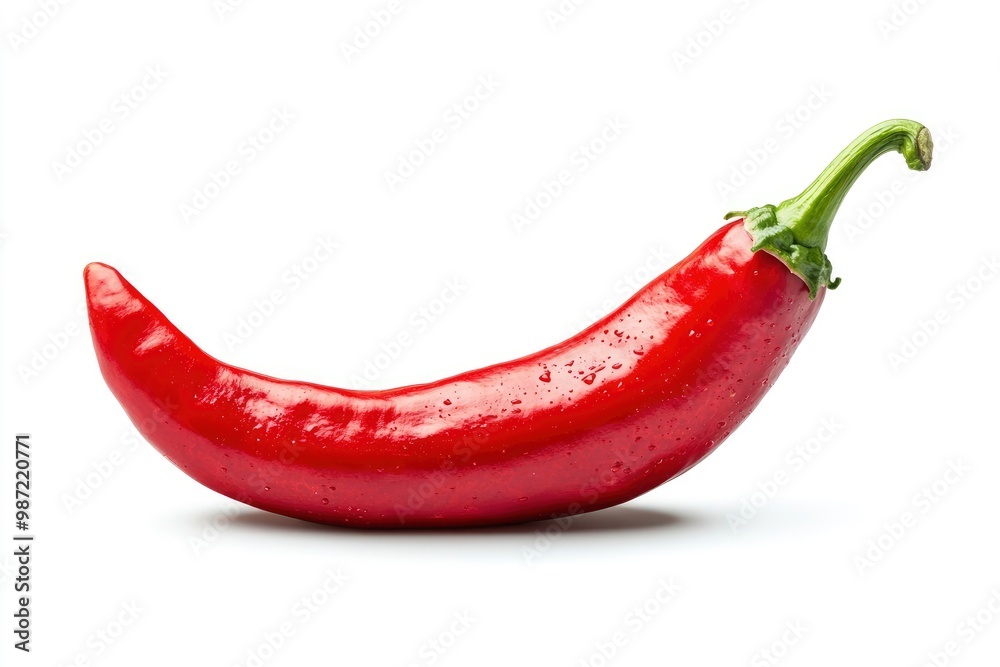 chili red pepper isolated on white background , ai