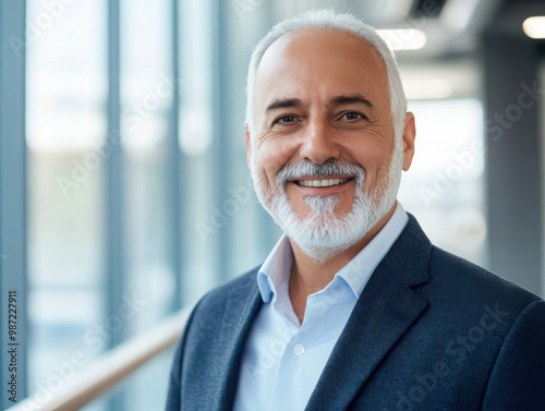 portrait of successful senior businessman consultant looking at camera 