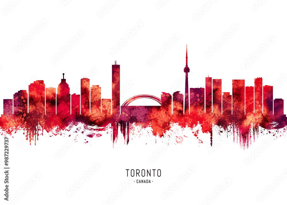 Toronto Skyline Red