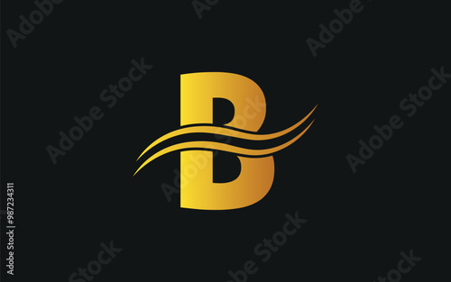 font logo, letter mark logo, initial logo, letter b logo