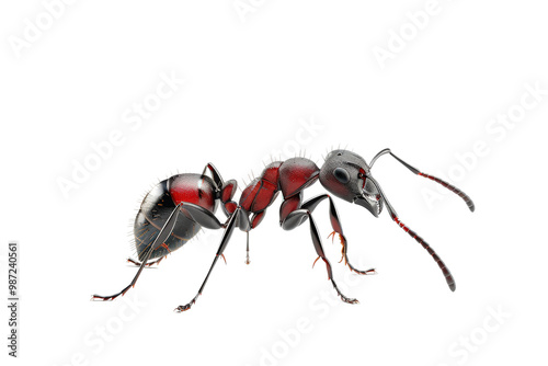 Carpenter Ant Camponotus spp. on Clear Transparent Background High Resolution Image for Stock Images and Entomology Art Projects