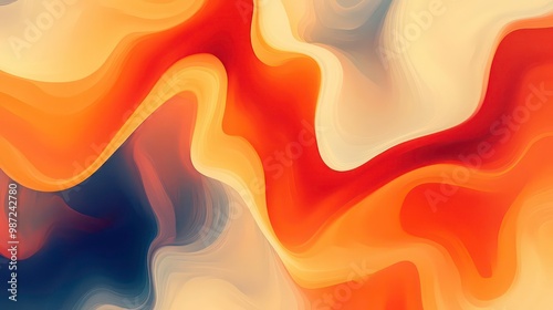 Abstract background with a blend of orange, yellow, and gray hues in a wavy, fluid pattern.